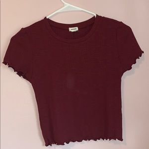 Maroon Crop Top